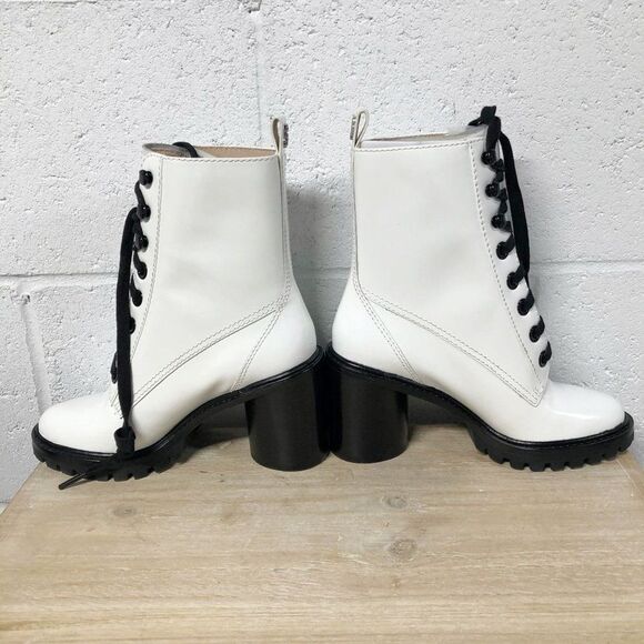 Womens Marc Jacobs White Ryder Lace Up White Boot Size 35 US 5 - Picture 5 of 13